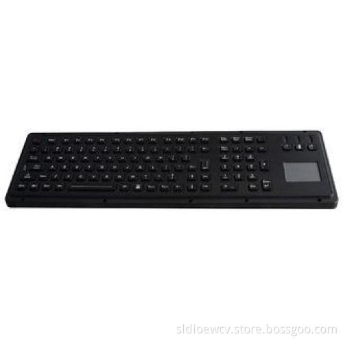 Industrial Military Black Metal Keyboards With Touchpad / F